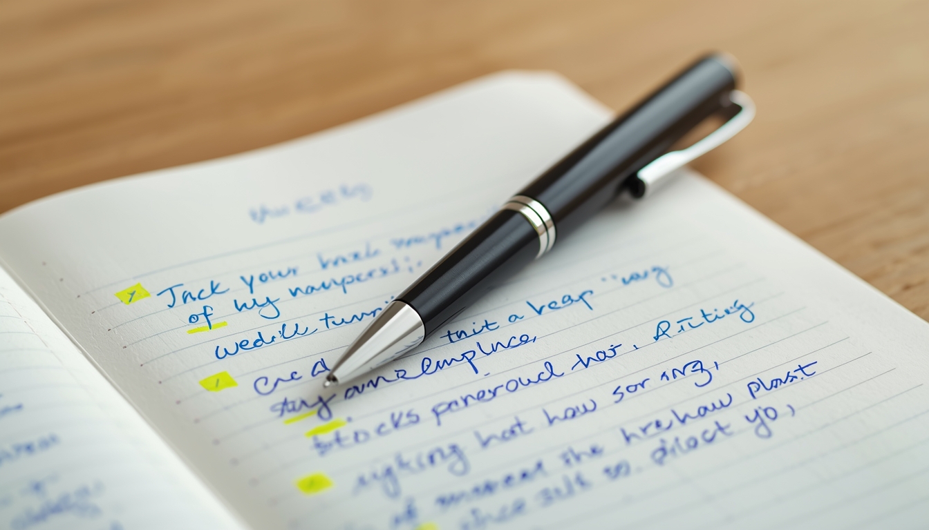 Zolvarendryzai weekly notes and pen